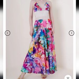 Floral Watercolor Maxi Dress